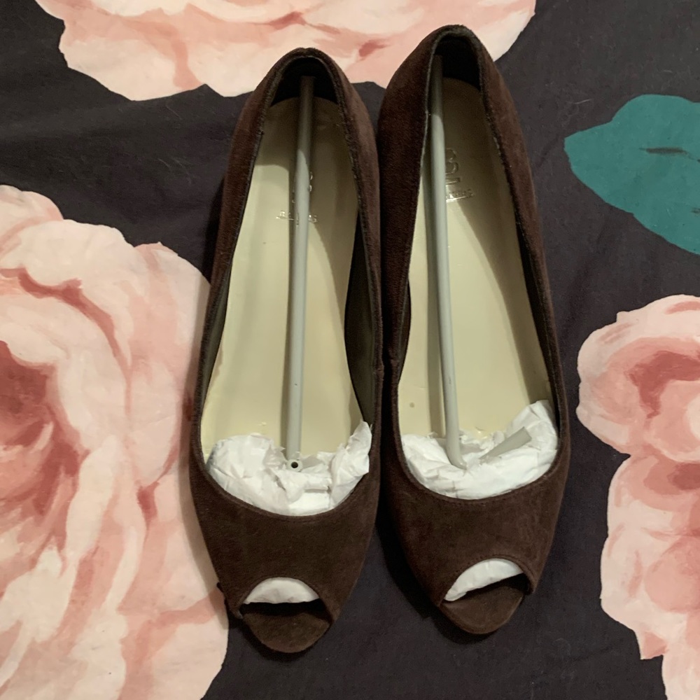 Bakers - Brown Suede Wedge Shoes